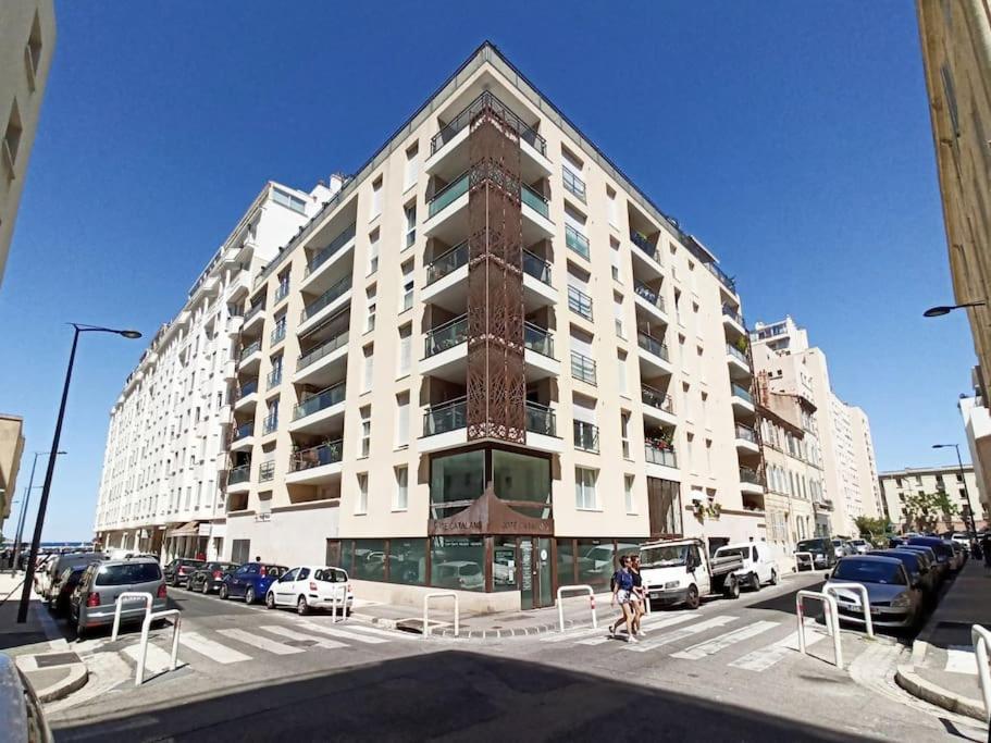 Super T2 Climatise Avec Balcon A Pied Plage Catalan Marsiglia Esterno foto